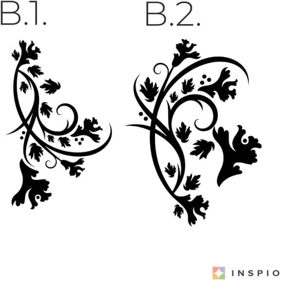 Adesivo da parete - Ornamento a fiori