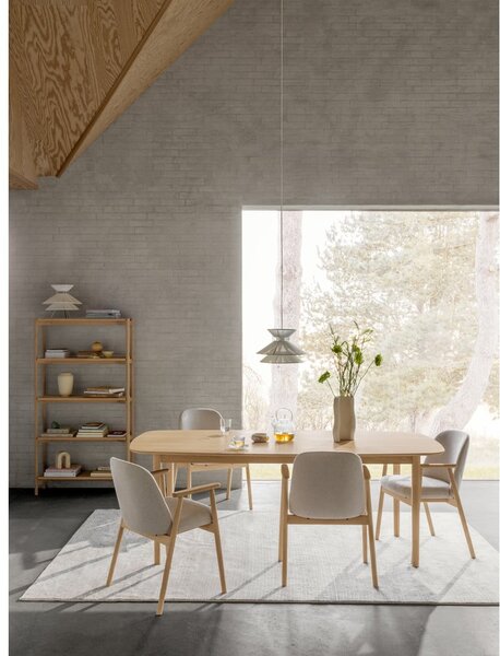 Libreria di colore naturale con effetto rovere 86x160x30 cm Braidwood – Actona