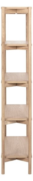 Libreria di colore naturale con effetto rovere 86x160x30 cm Braidwood – Actona