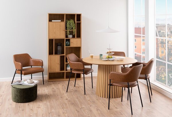Libreria in rovere decorato in colore naturale 90x180 cm Rangoon - Actona