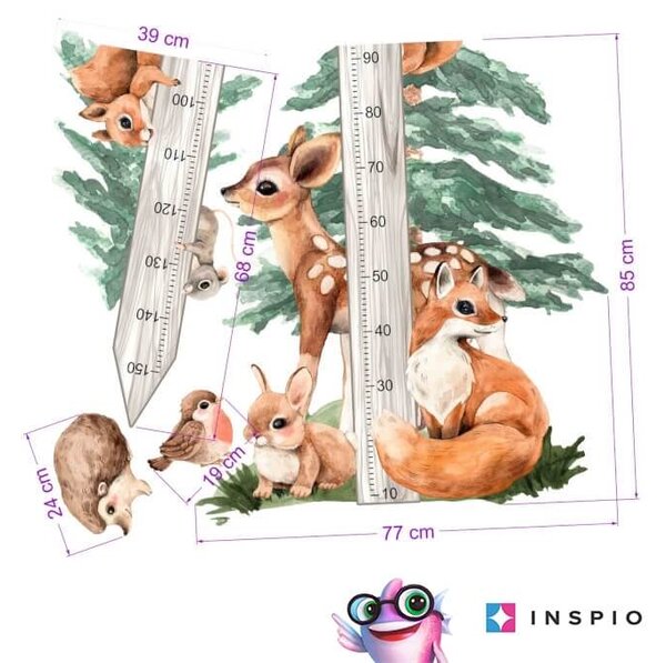 Adesivi per bambini - FOREST metro con animaletti per bambini