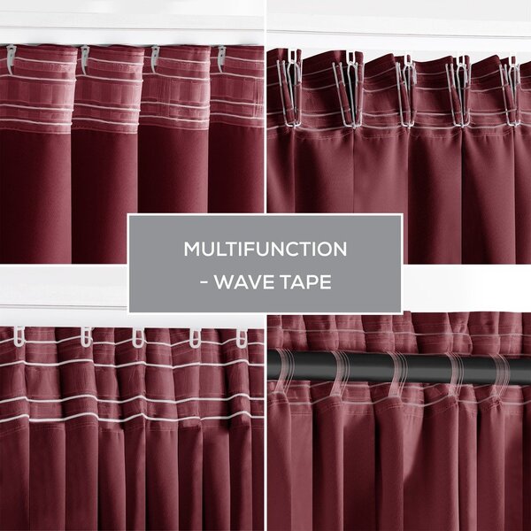 Tenda parzialmente oscurante burgundy 140x245 cm Kierra – Restilo