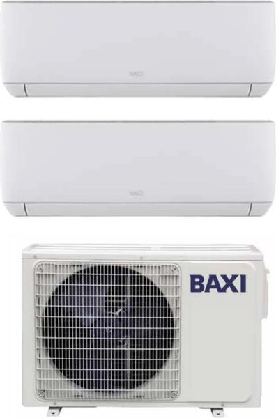 Baxi Climatizzatore Dual Split Inverter 9000+9000 Btu Condizionatore con Pompa di calore Classe A++/A+ Gas R32 (Unit Interna + Unit Esterna) JSGN