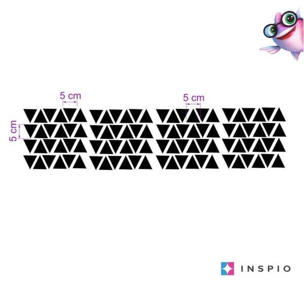 Triangoli dal design nero - decalcomanie murali