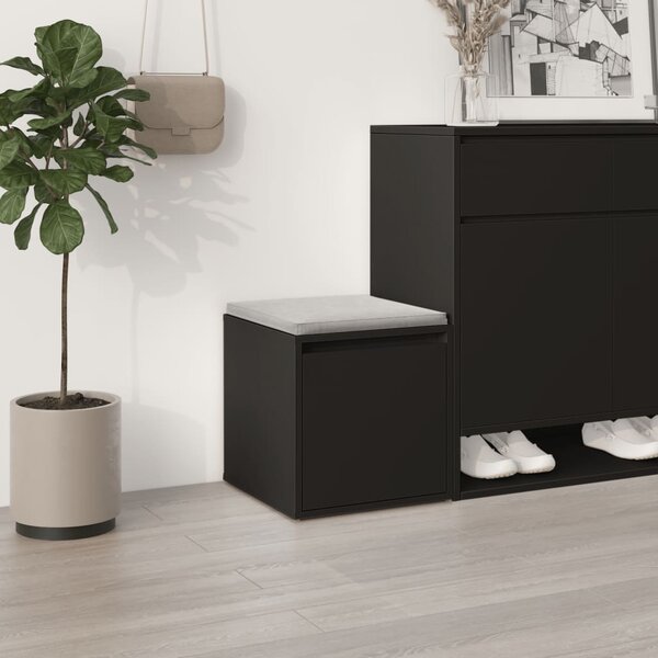 Cassetto Contenitore Nero 40,5x40x40 cm in Legno Multistrato