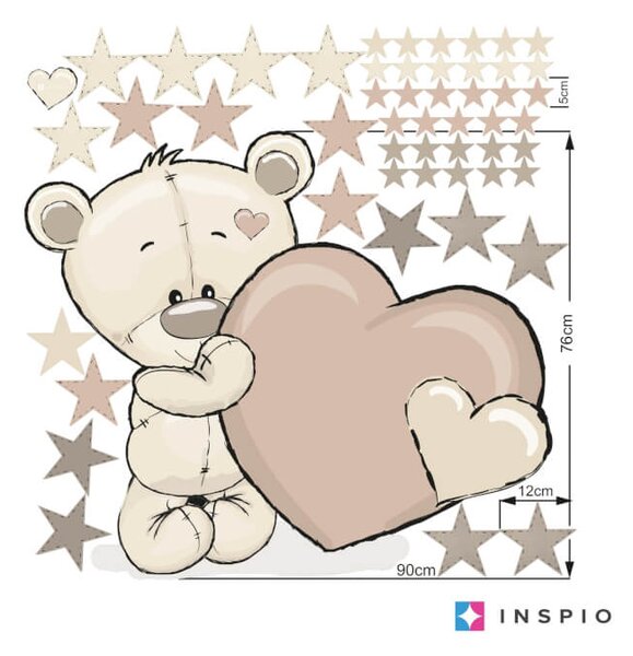 Adesivo cameretta per bambini - Orsetti con stelle