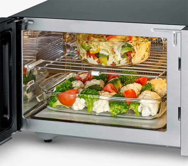 Severin Forno Microonde Combinato Ventilato con Grill Capacit 25 Litri Potenza 900 Watt colore Inox - MW7777