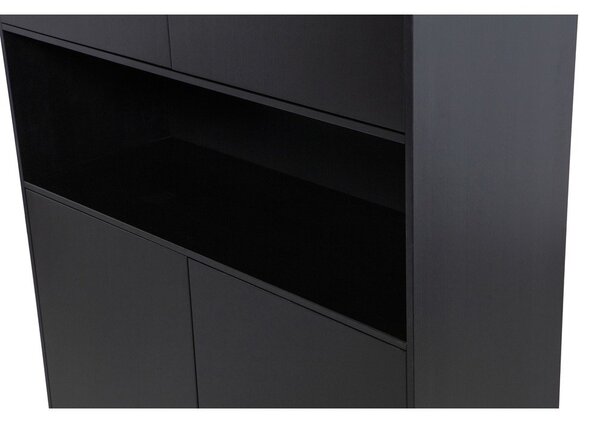 Armadio modulare nero in legno di pino 110x210 cm Finca - WOOOD