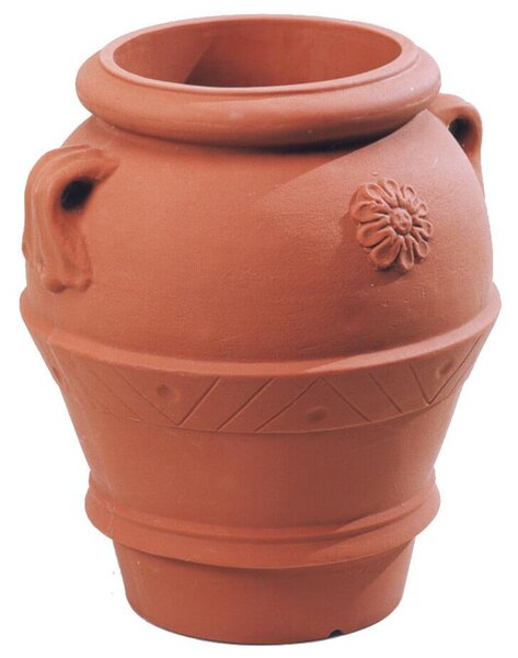 Vaso Orcio Medio Ø53 Cm In Resina Di Polietilene Terra Cotta