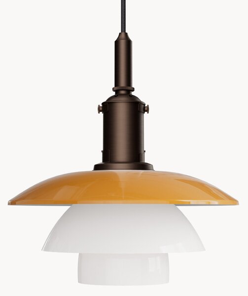 Lampada a sospensione piccola in vetro soffiato con luce regolabile PH 3/3