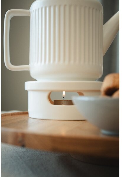 Teiera bianca in porcellana con filtro 1,2 l Skagen – Bredemeijer