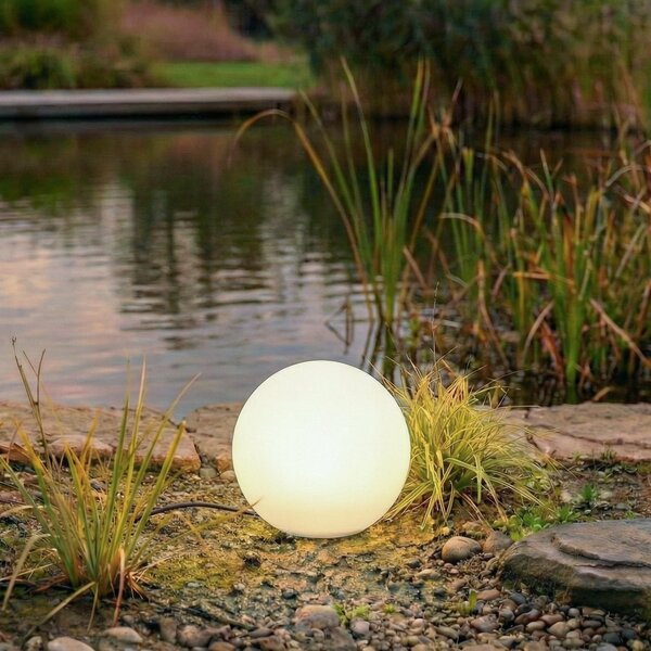 Lampade da esterno Lindby, Valyra, Bianco, Terrazza, Plastica, Moderno