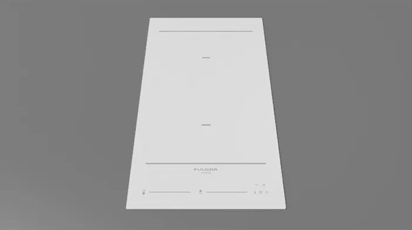 FULGOR Piano Cottura Induzione 2 Fuochi Larghezza 30 cm in Vetroceramica colore Bianco - FCH 302 ID TS WH