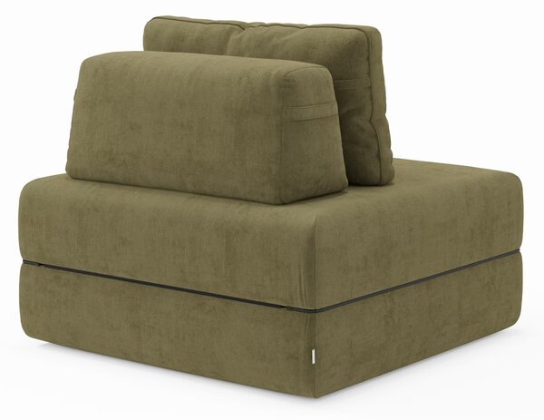 Rift poltrona letto con materasso alto 24 cm e memory foam - schienale
