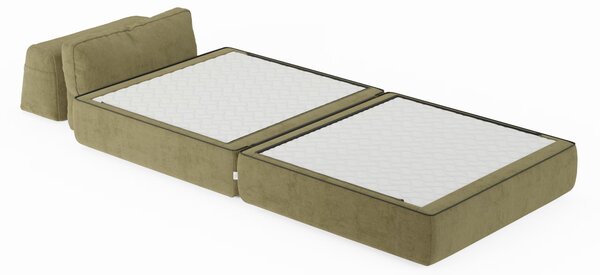 Rift poltrona letto con materasso alto 24 cm e memory foam - schienale