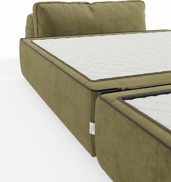Rift poltrona letto con materasso alto 24 cm e memory foam - schienale