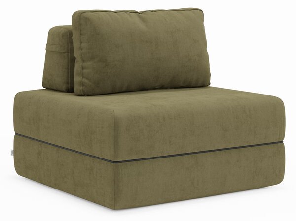 Rift poltrona letto con materasso alto 24 cm e memory foam - schienale