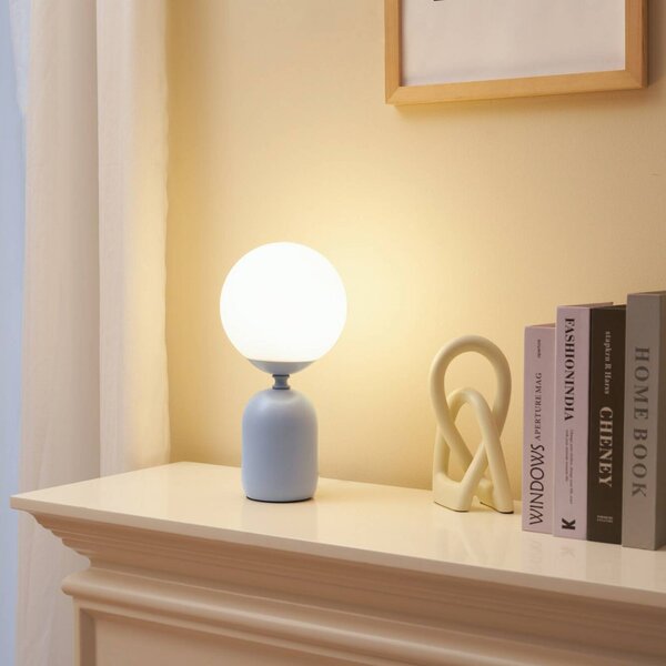 Pauleen Lampada da tavolo GLOWING CHARM, Alluminio / Grigio / Zincato, Soggiorno / Sala da pranzo, Vetro, Giovanile, Lampada da tavolo