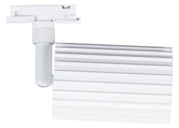 Paulmann URail Faretto su binario Lirena, bianco, Ø 6 cm, GU10 dimmerabile, Bianco / Opale, Soggiorno / Sala da pranzo, Metallo, Moderno