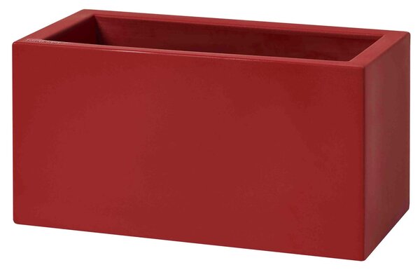 Vaso 80x40x40 Cm In Resina Schio Cassa Maxi Rosso Cardinale