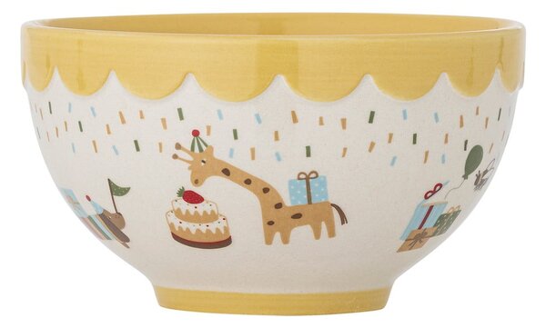 Ciotola per bambini gialla e color crema in gres ø 13,5 cm Celebrate – Bloomingville Mini