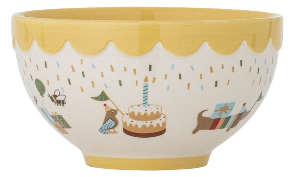 Ciotola per bambini gialla e color crema in gres ø 13,5 cm Celebrate – Bloomingville Mini