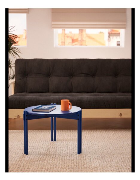 Tavolino rotondo blu in legno di pino ø 80 cm Sticks - Karup Design
