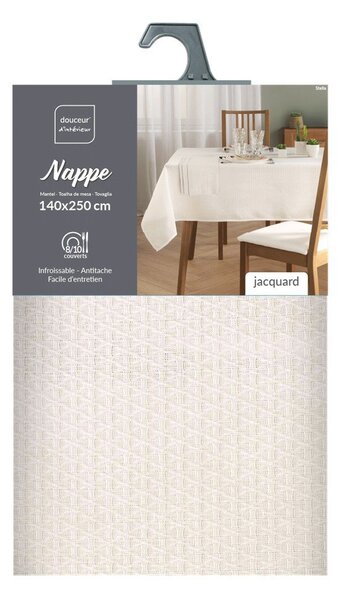 Tovaglia in jacquard 140x250 cm Stella – douceur d'intérieur