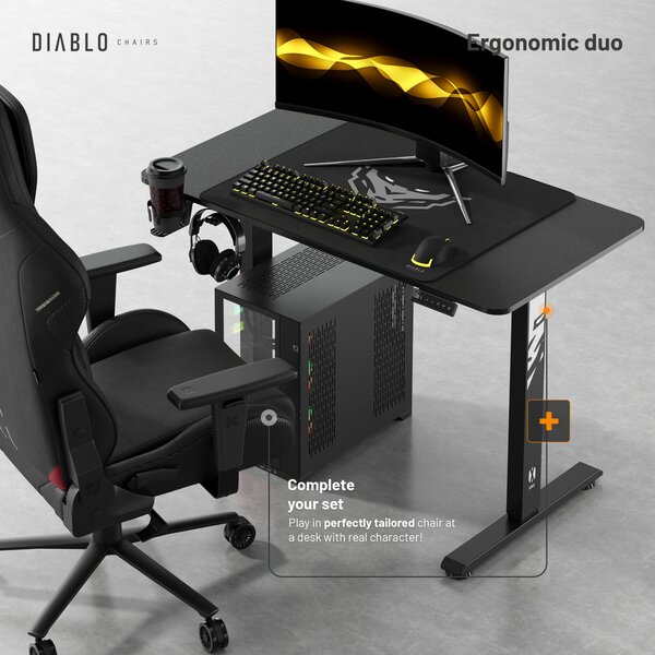 Scrivania Diablo X-Tensio 1100 1100 regolabile in altezza nero
