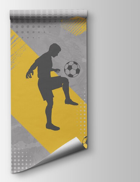 Carta da parati Gruppo di uomini che giocano a calcio, Carta da parati Calcio, Carta da parati popolare, w03001 - Tapeko.it