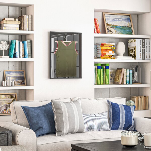 HOMCOM Cornice in Alluminio e Acrilico, Protezione UV, 60x80 cm, Nero