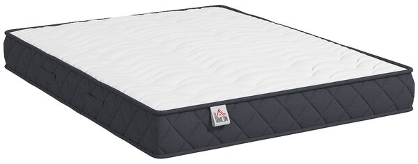 HOMCOM Materasso 2 Posti con Imbottitura in Memory Foam e Schiuma a Onde, Telai per Letti Standard, Regolabili e Divani Letto, 140x190 cm | Aosom Italy