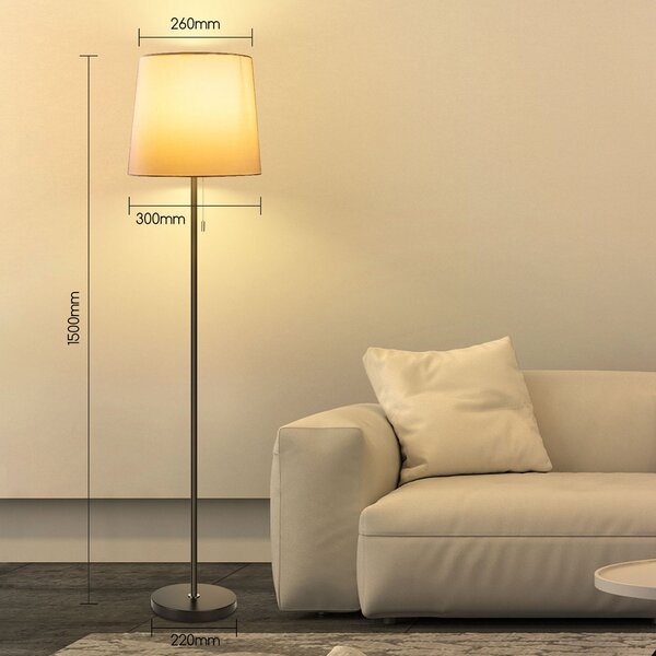 Lampada da terra a piantana Essential Nera e bianca E27 Aigostar