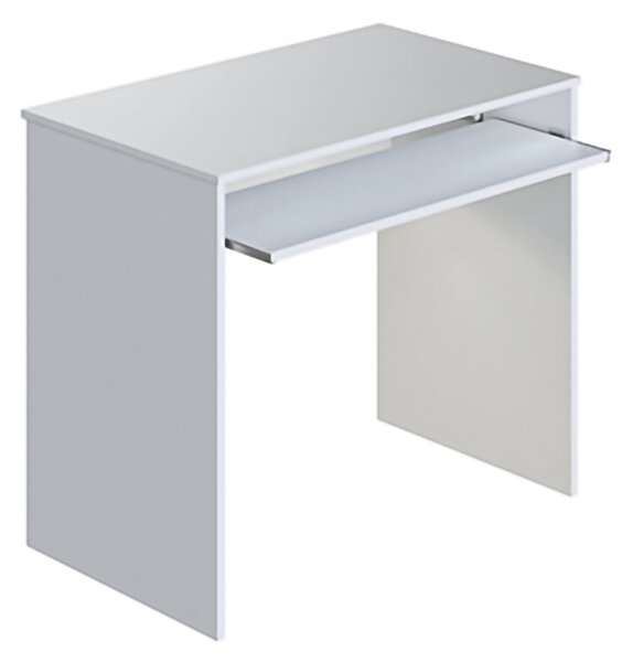 Scrivania Bianco un Ripiano Supporto pc 90x54x79h cm, Colore Ripiano Bianco - Ajeje