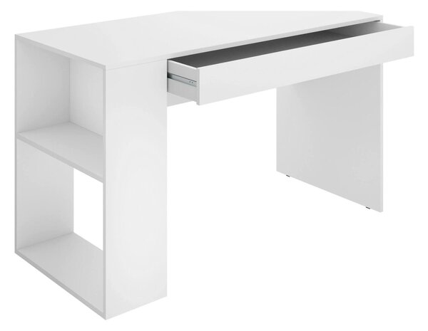 Scrivania lineare bianca 115x50cm con 1 cassetto - Arianella