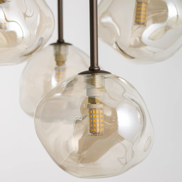 BRILAGI - Lampadario su cavo VULCANO 6xG9/8W/230V bronzo/beige fumé
