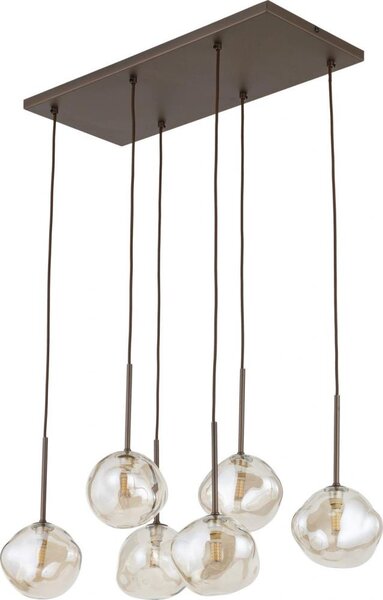 BRILAGI - Lampadario su cavo VULCANO 6xG9/8W/230V bronzo/beige fumé