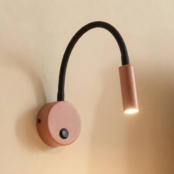 Applique da parete Lagos TK Lighting, dimmerabile, Rosso, Camera da letto, Metallo, Applique