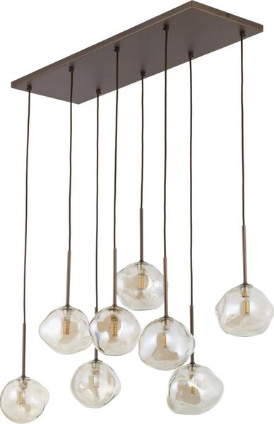 BRILAGI - Lampadario sospeso con cavo VULCANO 8xG9/8W/230V bronzo/beige fumé