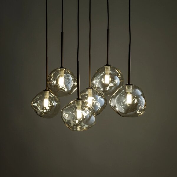 BRILAGI - Lampadario su cavo VULCANO 6xG9/8W/230V bronzo/beige fumé