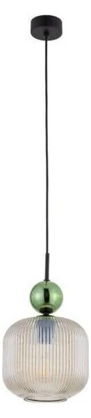 BRILAGI - Lampadario a sospensione con cavo OLIVIA 1xE27/15W/230V nero/verde/beige fumato