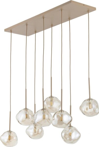 BRILAGI - Lampadario a sospensione con cavo VULCANO 8xG9/8W/230V beige/fumé beige