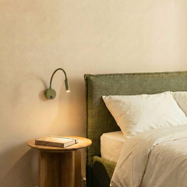 Applique da parete Lagos TK Lighting, dimmerabile, Verde, Camera da letto, Metallo, Applique