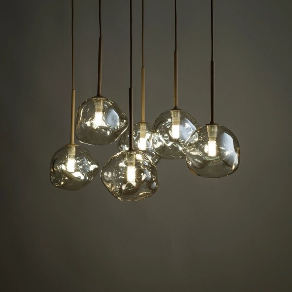 BRILAGI - Lampadario sospeso con cavo VULCANO 6xG9/8W/230V beige/fumé
