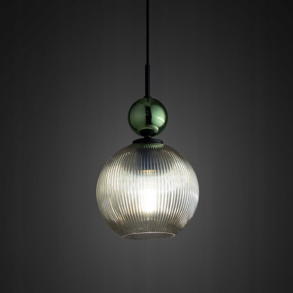 BRILAGI - Lampada a sospensione su cavo OLIVIA 1xE27/15W/230V nero/verde/beige fumé
