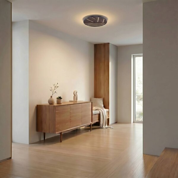 Plafoniera a LED Orven Lucande, dimmerabile, Nero, Soggiorno / Sala da pranzo, Metallo, Moderno, Plafoniera LED