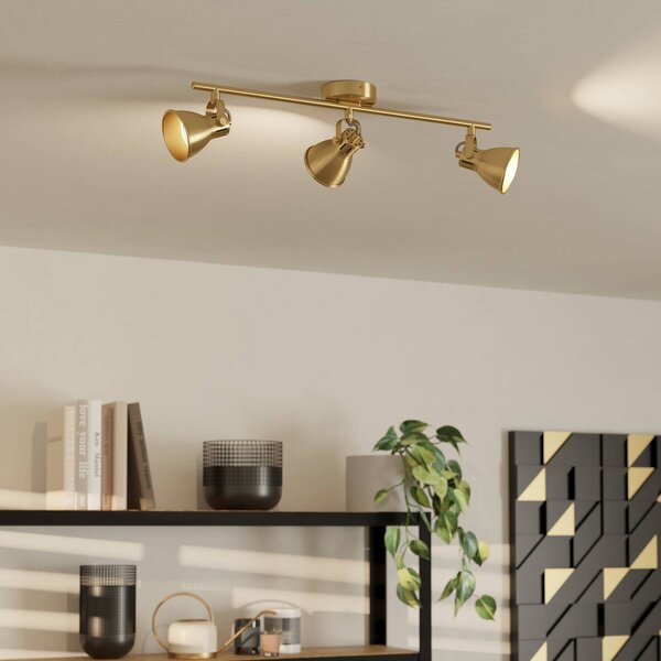 EGLO Faretto a soffitto Seras, Ottone / Oro, Soggiorno / Sala da pranzo, Metallo, Plafoniera