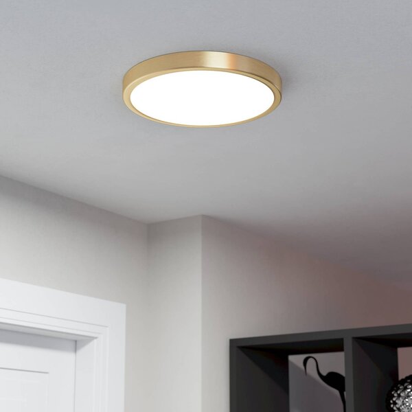 EGLO Plafoniera a LED Fueva 5, Ottone / Oro, Soggiorno / Sala da pranzo, Metallo, Moderno, Plafoniera LED
