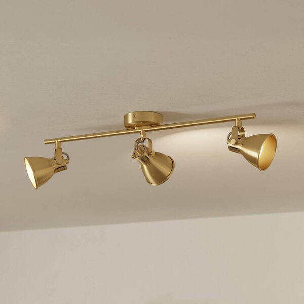 EGLO Faretto a soffitto Seras, Ottone / Oro, Soggiorno / Sala da pranzo, Metallo, Plafoniera
