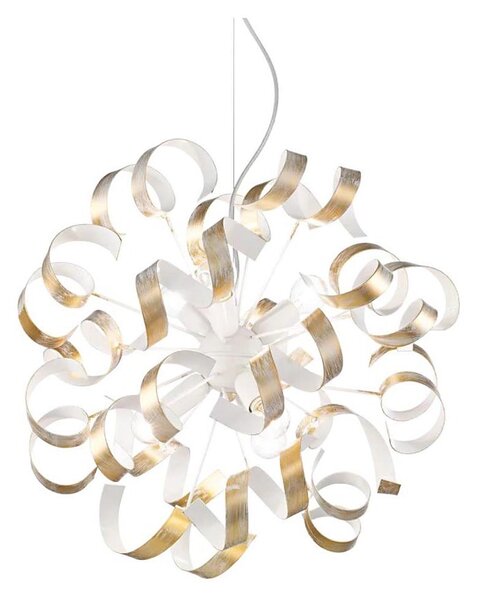 Ideal Lux - Lampadario a sospensione con filo VORTEX 6xE14/40W/230V diametro 53 cm oro/patina